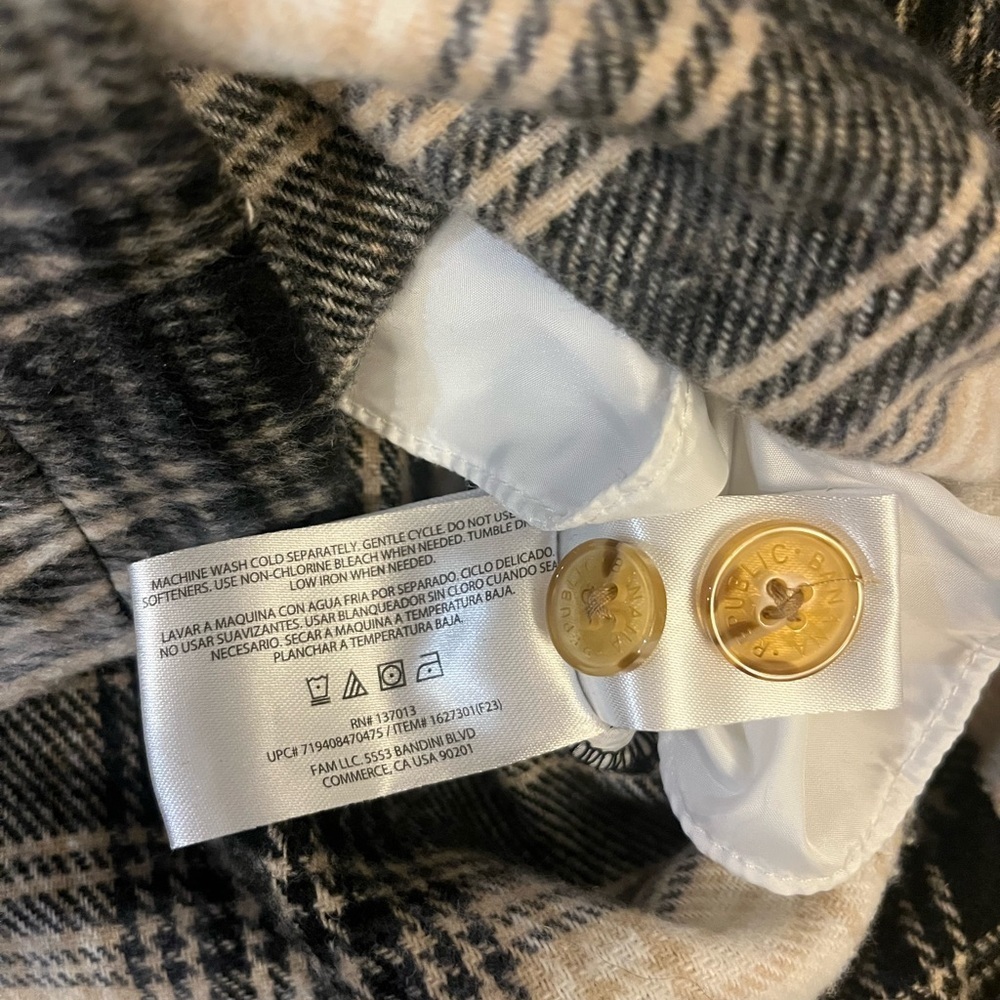 Banana Republic Oversized Plaid Shacket XXL - Picture 4 of 7